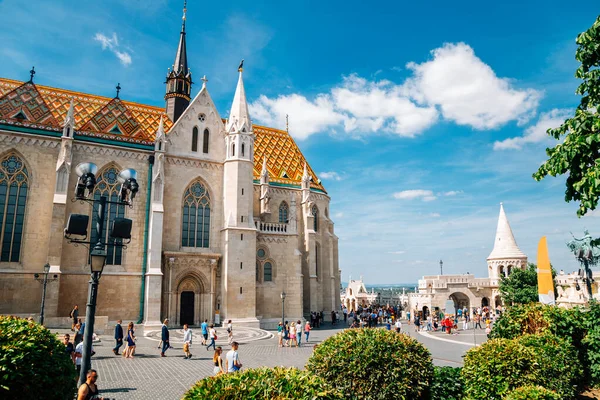 Budapeşte Macaristan Haziran 2019 Matthias Kilisesi Budin Bölgesindeki Balıkçı Kalesi — Stok fotoğraf