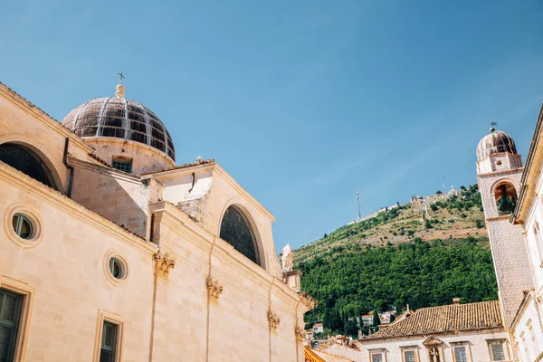 Hırvatistan Dubrovnik Kentindeki Blaise Kilisesi Ortaçağ Eski Kenti Pred Dvorom — Stok fotoğraf
