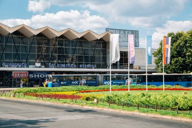 Novi Sad, Sırbistan - 16 Temmuz 2019: Novi Sad Tren İstasyonu