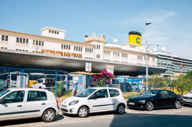 Dubrovnik, Hırvatistan - 13 Temmuz 2019: Dubrovnik Ana Otobüs İstasyonu