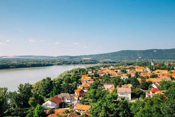 Esztergom Ciudad Danubio Vista Panorámica Del Río Hungría — Foto de Stock