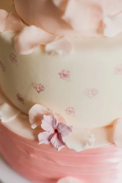 Exemplo Três Belos Bolos Casamento Chef Pastelaria Design Elegante Incomum — Fotografia de Stock