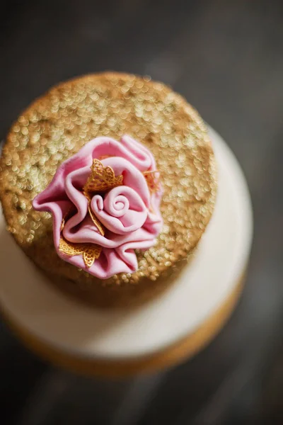 Ejemplo Tres Hermosas Tartas Boda Chef Pastelería Diseño Elegante Inusual — Foto de Stock