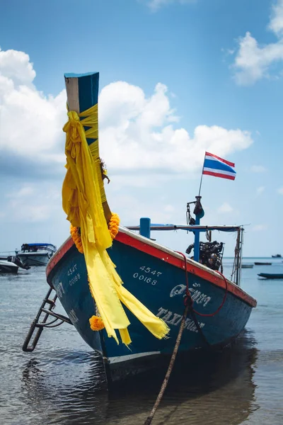 Wooden Taxi Boat Beach Nangyuan Island Thailand — Stock Photo, Image