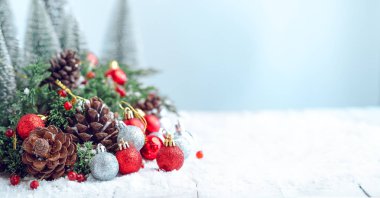 Noel - Noel süsü Çam kozalakları ve dallar