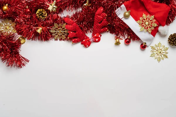 Mutlu Noeller, Kızıl Noel süslemeleri Ve yeni yıl 2020 — Stok fotoğraf