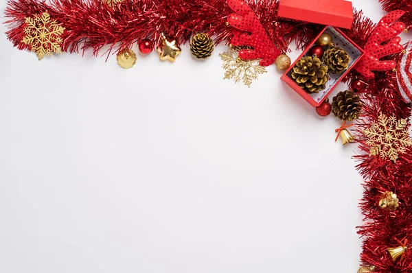 Buon Natale, decorazioni rosse di Natale e il nuovo anno 2020 Foto Stock