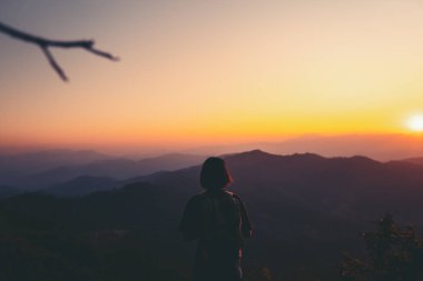 manzara dağları ormanlar akşam gökyüzü