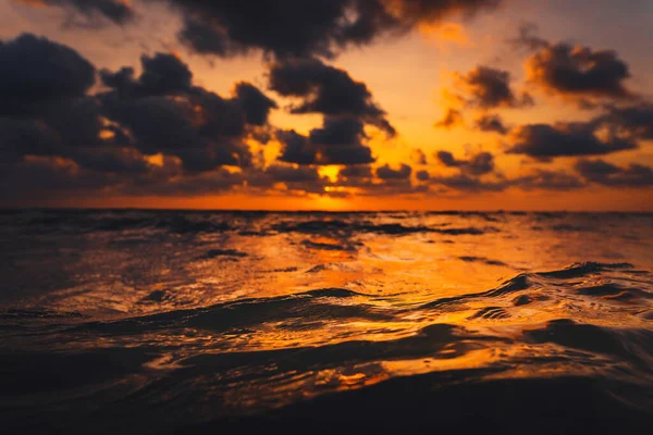 Hav Och Strand Kvällen Havsutsikt Och Kvällsstrand — Stockfoto