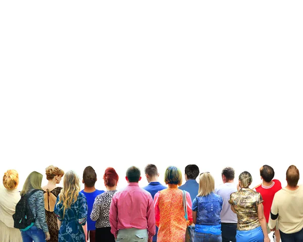 People isolated on the bottom of image — Stock Photo, Image