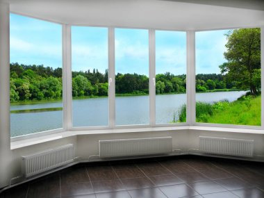 Nehir Manzaralı panoramik windows Office