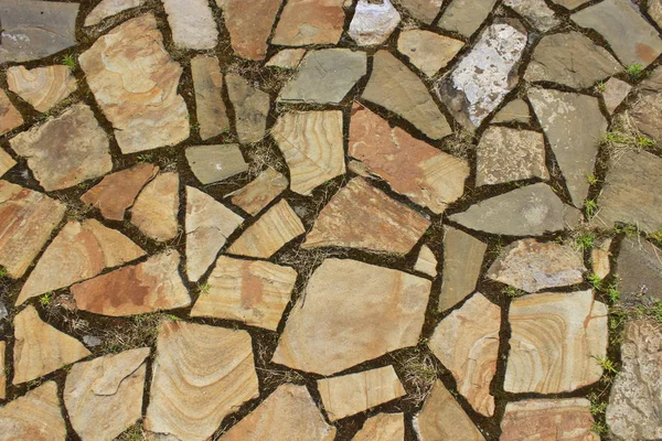 Cubierta de camino hecha de bloques de piedra —  Fotos de Stock