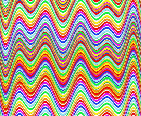 Onde colorate di tutti i colori dell'arcobaleno. Onde di colore con simboli LGBT — Foto Stock