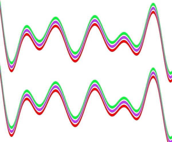 Färgglada abstraktion från vågor av alla färger av regnbåge — Stockfoto