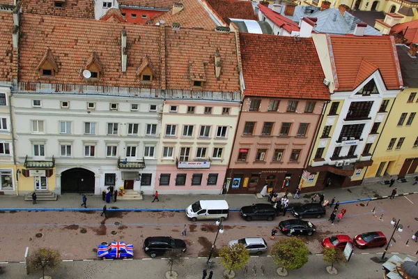 Ευρωπαϊκή πόλη Ivano-Frankivsk Δυτική Ουκρανία. Ταξιδεύοντας στην Ευρώπη — Φωτογραφία Αρχείου