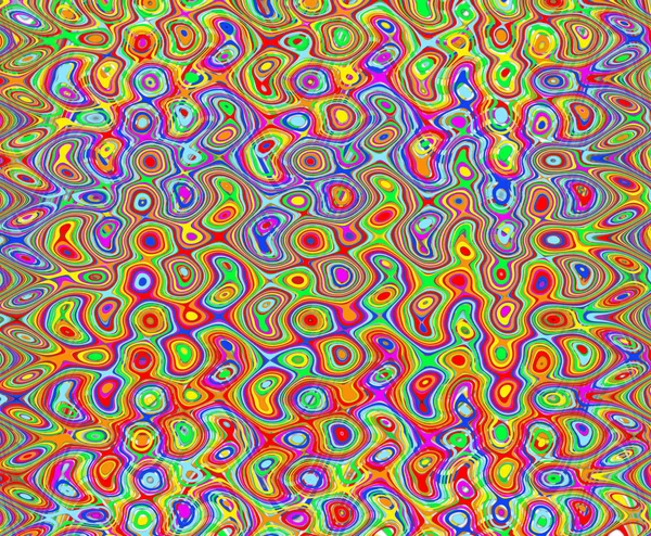 Kleurrijke abstractie van golven van alle kleuren en wazige vlekken — Stockfoto