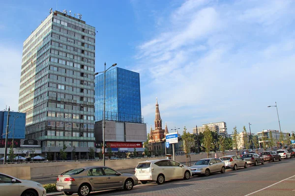 Lodz Polónia Agosto 2019 Vida Cidade Lodz Tráfego Ocupado Ruas — Fotografia de Stock