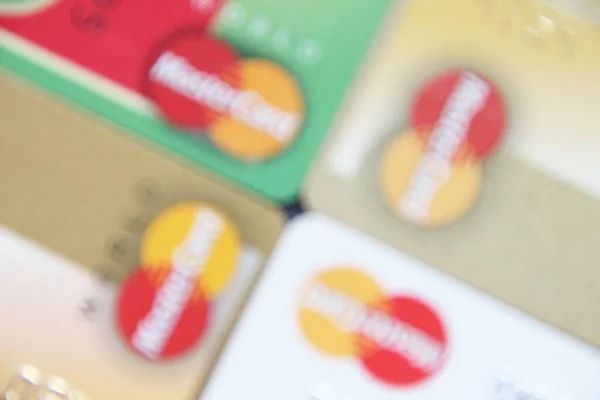 Csernyik Ukrajna Február 2020 Ukrajna Néhány Hitelkártya Mastercard Márka Logó — Stock Fotó