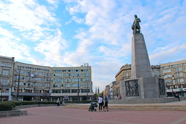 Lodz Polonia Agosto 2019 Tadeusz Kosciuszko Monumento Lodz Monumento All — Foto Stock