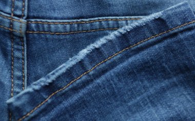 Mavi kot kot doku ve arka plan dikişleri ile