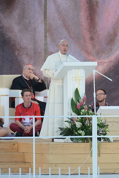 Świat Młodzieży 2016 dnia Papież Franciszek — Zdjęcie stockowe