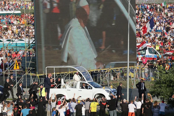 Świat Młodzieży 2016 dnia Papież Franciszek — Zdjęcie stockowe