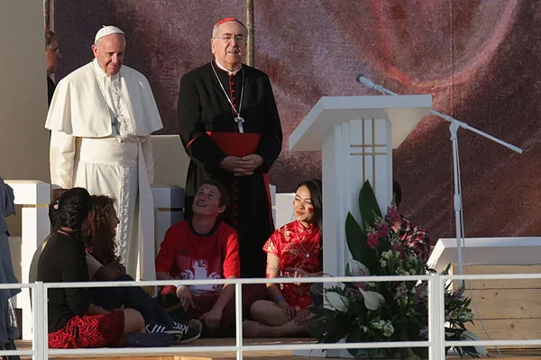 Κόσμο νεολαίας 2016 ημέρα ο Πάπας Φραγκίσκος — Φωτογραφία Αρχείου