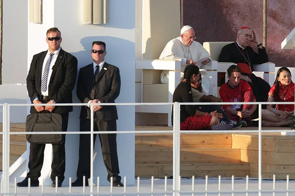 World Youth Day 2016 påven Francis — Stockfoto