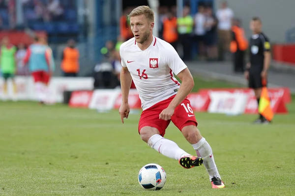 International Friendly voetbalwedstrijd Jakub Kuba Peszko — Stockfoto