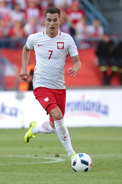 Inernational Friendly football game Arkadiusz Milik — Stock Photo, Image