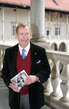 Vaclav Havel at Krakow clipart
