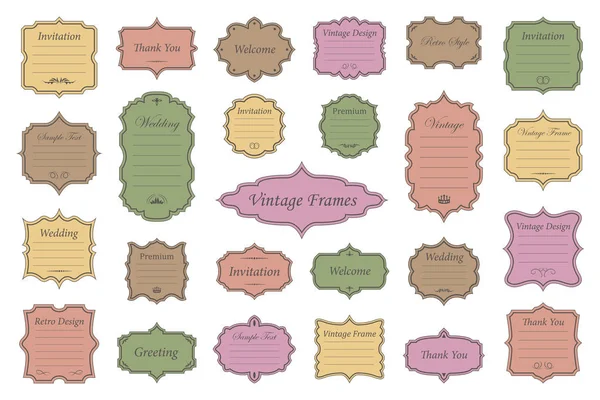 Vintage vectors frames on background — Stock Vector