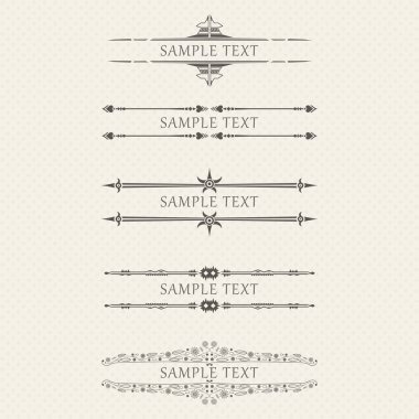 Vintage çerçevelerin vektör kümesi