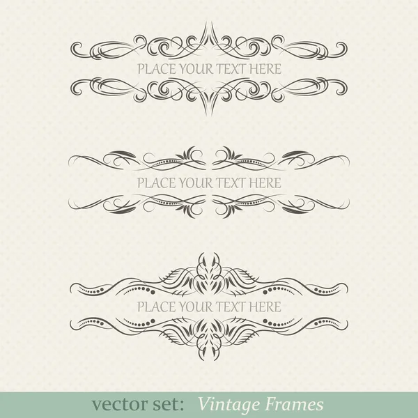 Conjunto vectorial de marcos vintage — Vector de stock