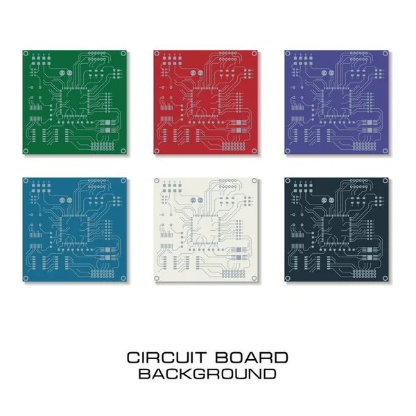 Conjunto de projeto de placa de circuito vetorial —  Vetores de Stock