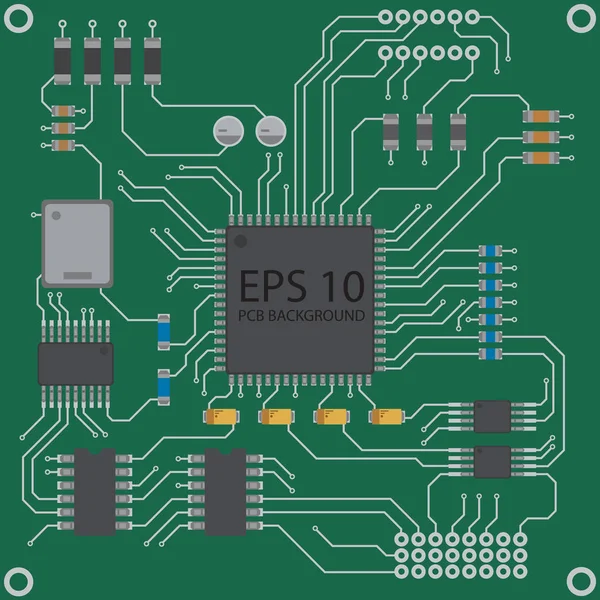 Placa de circuito impresso fundo vetor —  Vetores de Stock