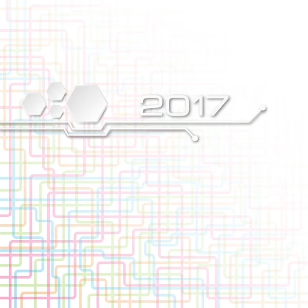 2017 年的抽象技术矢量背景 — 图库矢量图片