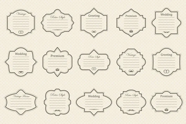 Vintage vectors frames on background — Stock Vector