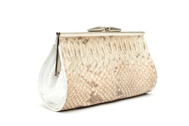 bej moda kozmetik çantası debriyaj