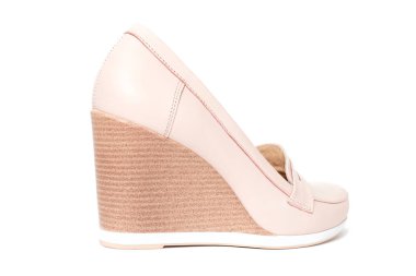 bej renkli gül kadın kama ayakkabı