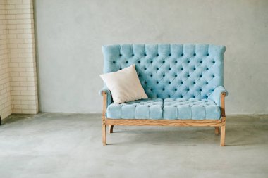 Mavi Amerikalı kanepe şık