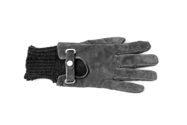 Gloves suede leather grey — Stock Photo, Image