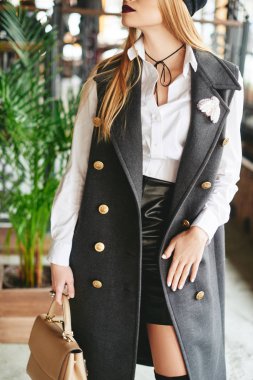 Vintage şık iç genç kadın güzel kız