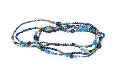 Mavi uzun boncuk
