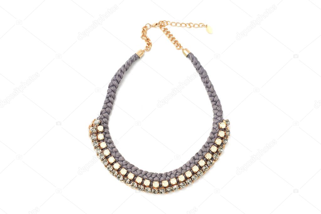 Stylish necklace isolated