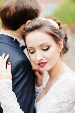 Düğün portre gelin hugs