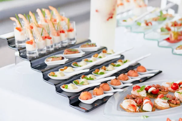 Catering table food close up — Stock Photo, Image