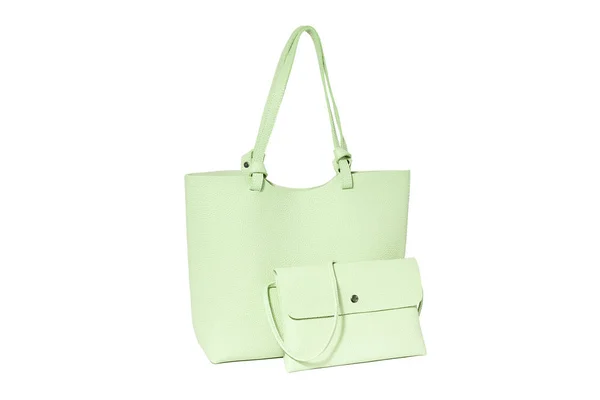 Stora och små axelväska handbag purse isolerad på vita backg — Stockfoto