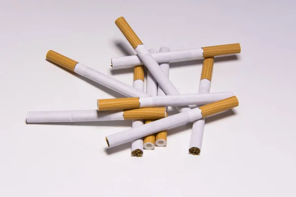 Cigarette on white background