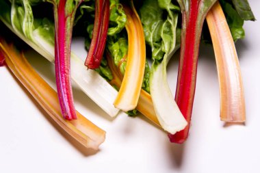 Gökkuşağı swiss chard, mangold pancar yaprakları